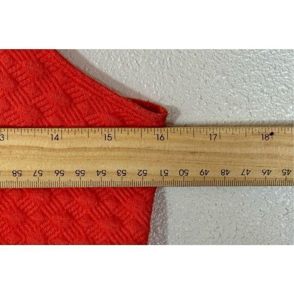 Abercrombie & Fitch Retro Textured Mock Neck Drop Waist Tangerine Mini Dress XS - Picture 10 of 10